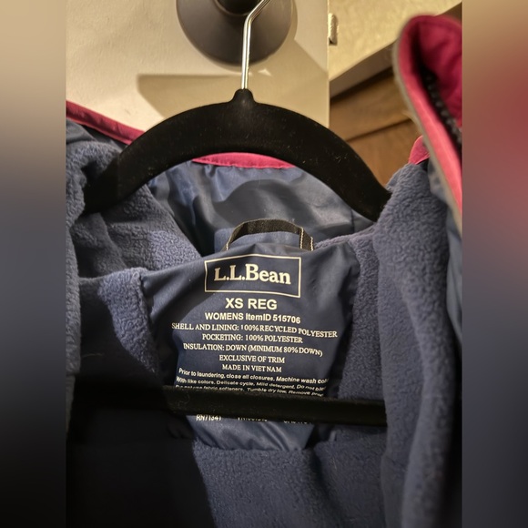 LLBean Women’s Bean’s Down Jacket Colorblock XS - Picture 3 of 7
